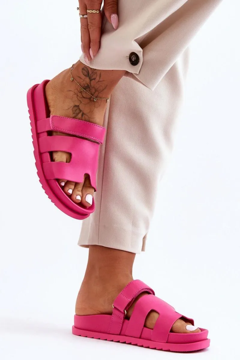 New Klasyczne Klapki Damskie Fuksja Molie Damskie Klapki Na Platformie|Klapki Damskie Klasyczne