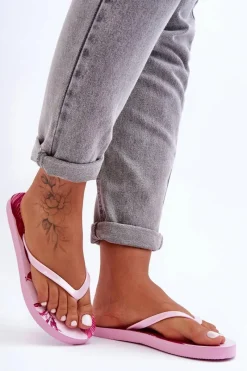 Klapki Sportowe|Klapki Damskie Japonki>4F Klasyczne Klapki Japonki SS23FFLIF060-54S Różowe