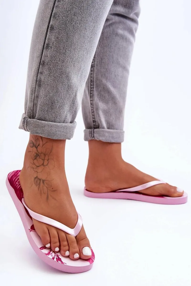 Klapki Sportowe|Klapki Damskie Japonki>4F Klasyczne Klapki Japonki SS23FFLIF060-54S Różowe