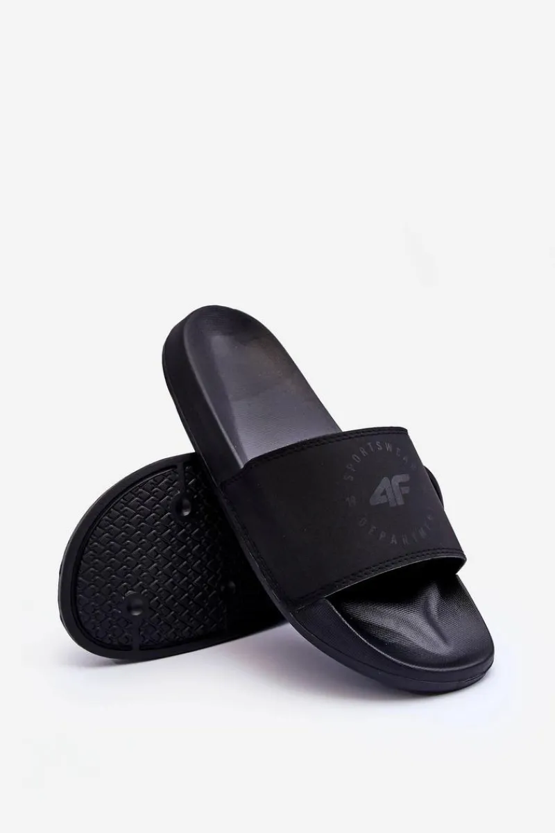 Klapki Męskie Klasyczne>4F Klasyczne Klapki Męskie SS23FFLIM074-21S Czarne