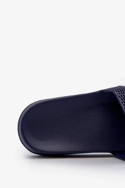 Clearance Klasyczne Klapki Męskie Z Paskami Granatowe Sylri Męskie Klapki Męskie Klasyczne