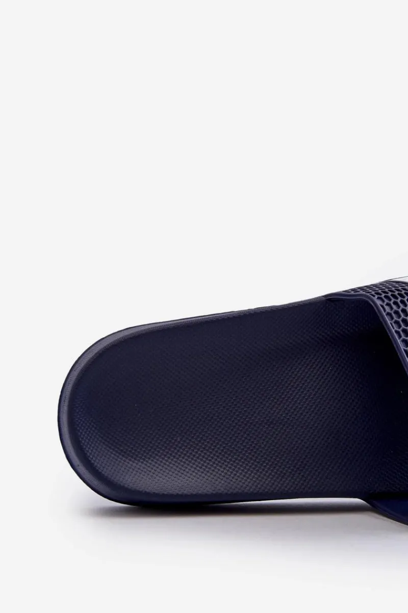 Clearance Klasyczne Klapki Męskie Z Paskami Granatowe Sylri Męskie Klapki Męskie Klasyczne