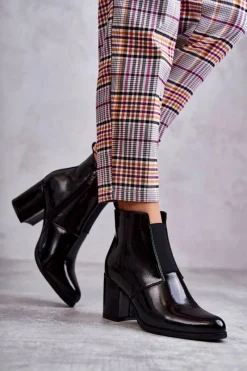 Clearance Boto Klasyczne Lakierowane Botki La.Fi 260035B-LA Czarne