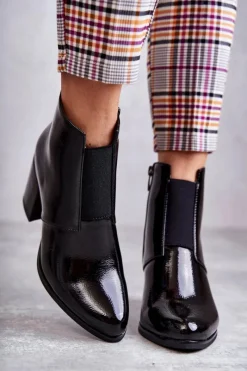 Clearance Boto Klasyczne Lakierowane Botki La.Fi 260035B-LA Czarne