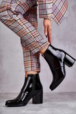 Clearance Boto Klasyczne Lakierowane Botki La.Fi 260035B-LA Czarne