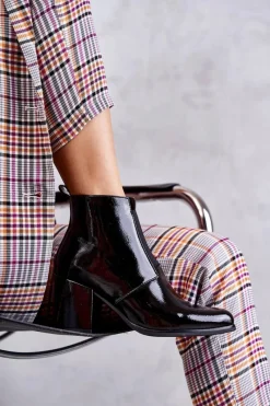 Clearance Boto Klasyczne Lakierowane Botki La.Fi 260035B-LA Czarne