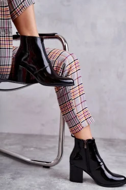 Clearance Boto Klasyczne Lakierowane Botki La.Fi 260035B-LA Czarne