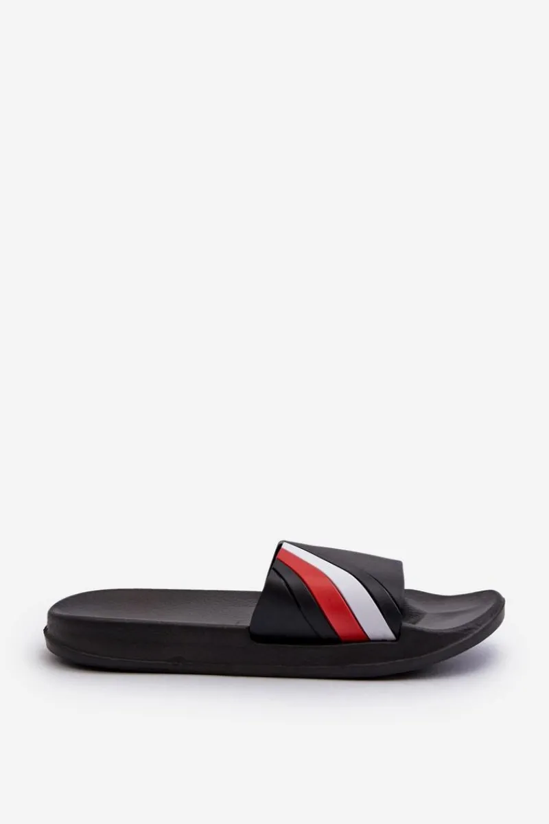 Klapki Męskie Klasyczne>Boto Klasyczne Lekkie Klapki Męskie Czarne Bemostom Czarny