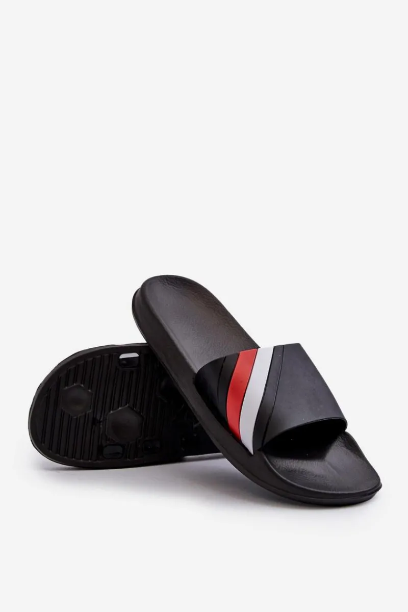 Klapki Męskie Klasyczne>Boto Klasyczne Lekkie Klapki Męskie Czarne Bemostom Czarny