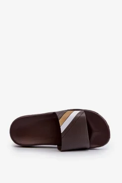 Klapki Męskie Klasyczne></noscript>Boto Klasyczne Lekkie Klapki Męskie Brązowe Bemostom