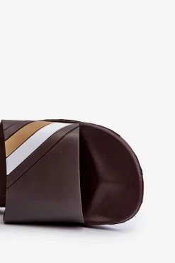 Klapki Męskie Klasyczne></noscript>Boto Klasyczne Lekkie Klapki Męskie Brązowe Bemostom