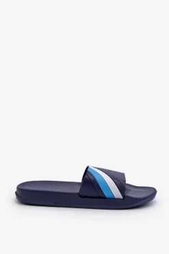 Clearance Boto Klasyczne Lekkie Klapki Męskie Granatowe Bemostom