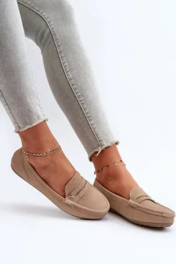 Online Klasyczne Mokasyny Damskie Beżowe Iramarie Damskie Loafersy Damskie|Mokasyny Damskie Zamszowe