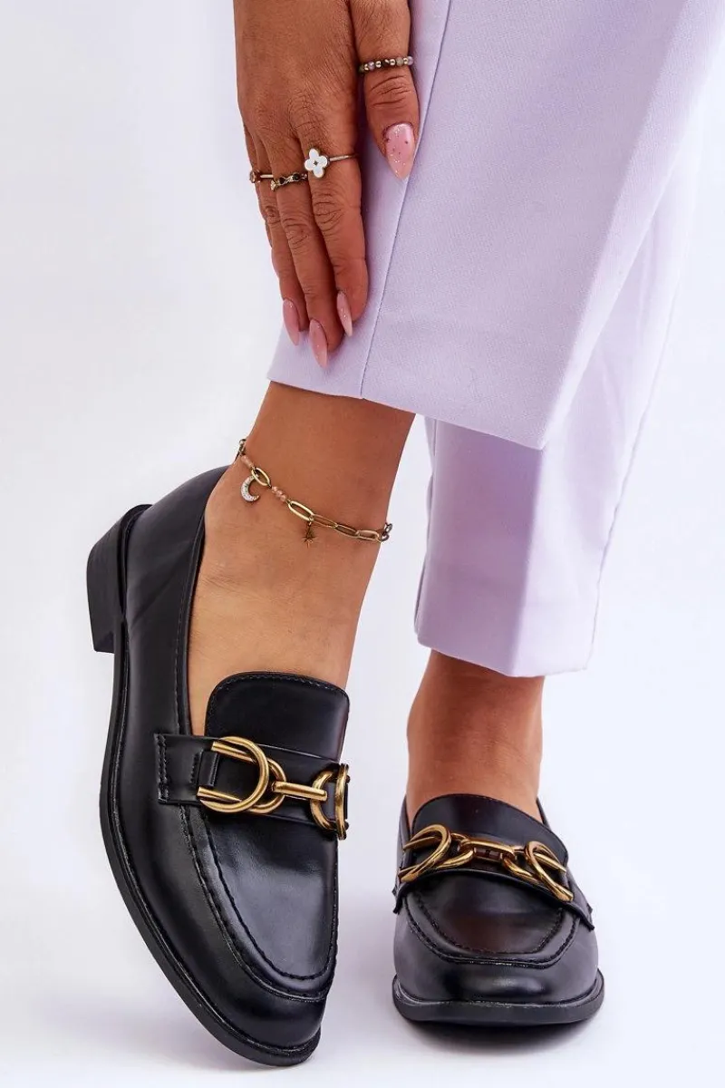 Loafersy Damskie|Mokasyny Damskie Skórzane>Boto Klasyczne Mokasyny Damskie Czarne Lorien