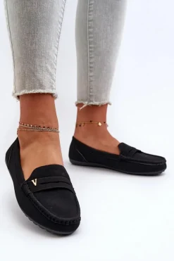 Hot Boto Klasyczne Mokasyny Damskie Czarne Iramarie