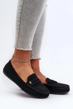 Hot Boto Klasyczne Mokasyny Damskie Czarne Iramarie