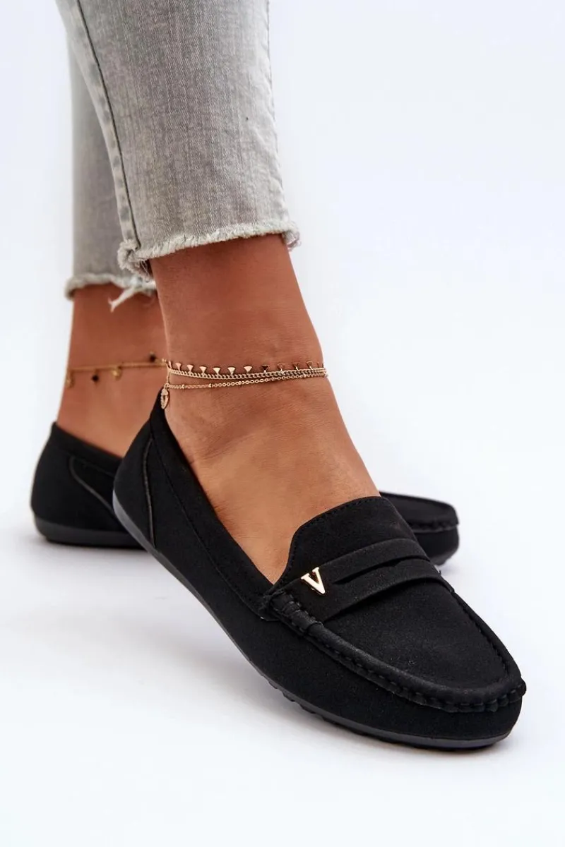 Hot Boto Klasyczne Mokasyny Damskie Czarne Iramarie