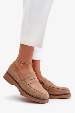 Loafersy Damskie|Mokasyny Damskie Zamszowe><noscript><img width=