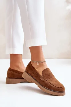 Loafersy Damskie|Mokasyny Damskie Zamszowe><noscript><img width=