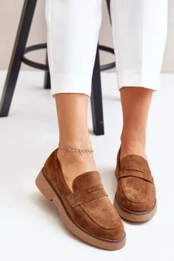 Loafersy Damskie|Mokasyny Damskie Zamszowe><noscript><img width=