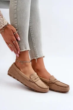 Loafersy Damskie|Mokasyny Damskie Zamszowe><noscript><img width=