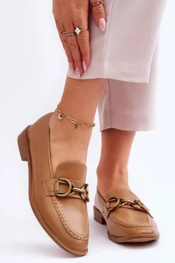 Hot Boto Klasyczne Mokasyny Damskie Brązowe Lorien