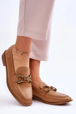 Hot Boto Klasyczne Mokasyny Damskie Brązowe Lorien