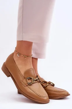 Hot Boto Klasyczne Mokasyny Damskie Brązowe Lorien