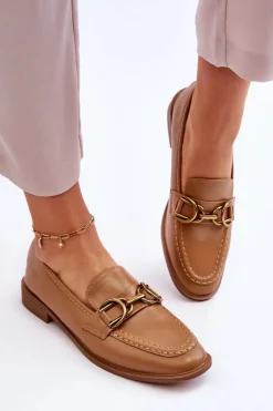 Hot Boto Klasyczne Mokasyny Damskie Brązowe Lorien