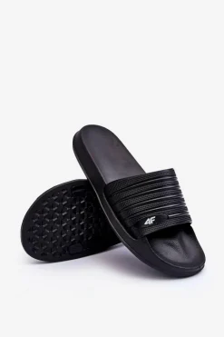 Sale Klasyczne Męskie Klapki SS23FFLIM072-20S Czarne Męskie Klapki Męskie Klasyczne