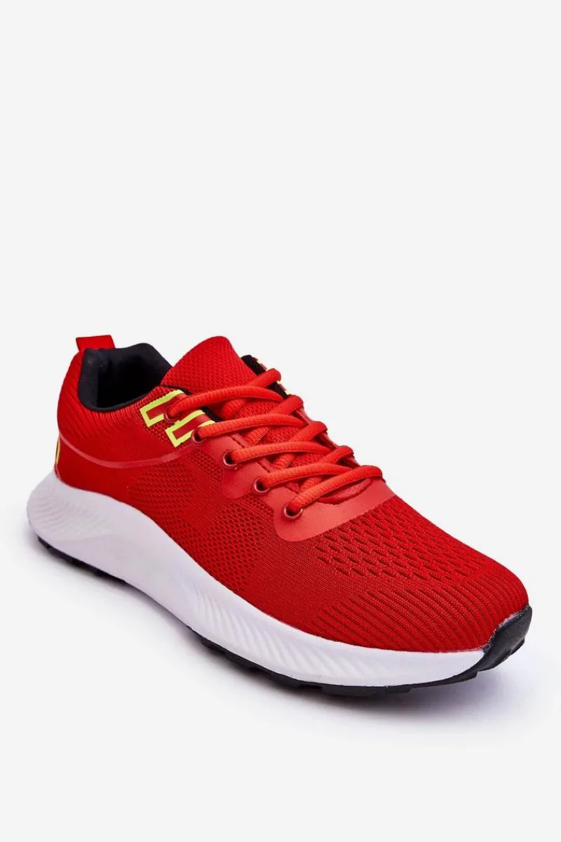 Obuwie Sportowe Męskie>Boto Klasyczne Męskie Sportowe Buty Sznurowane Czerwone Jasper