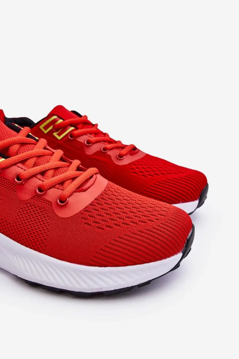 Obuwie Sportowe Męskie>Boto Klasyczne Męskie Sportowe Buty Sznurowane Czerwone Jasper