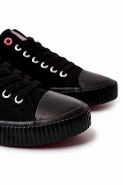 Clearance Klasyczne Męskie Trampki JJ1R4032C Czarne Męskie Trampki Męskie Cross Jeans|Trampki Niskie