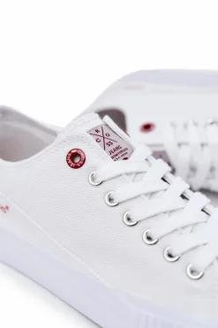 Online Cross Jeans Klasyczne Męskie Trampki JJ1R4031C Białe