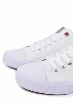 Online Cross Jeans Klasyczne Męskie Trampki JJ1R4031C Białe