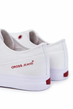 Online Cross Jeans Klasyczne Męskie Trampki JJ1R4031C Białe