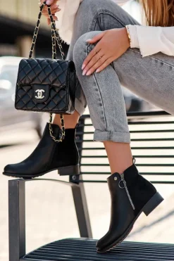 Czarne Botki|Botki Płaskie><noscript><img width=