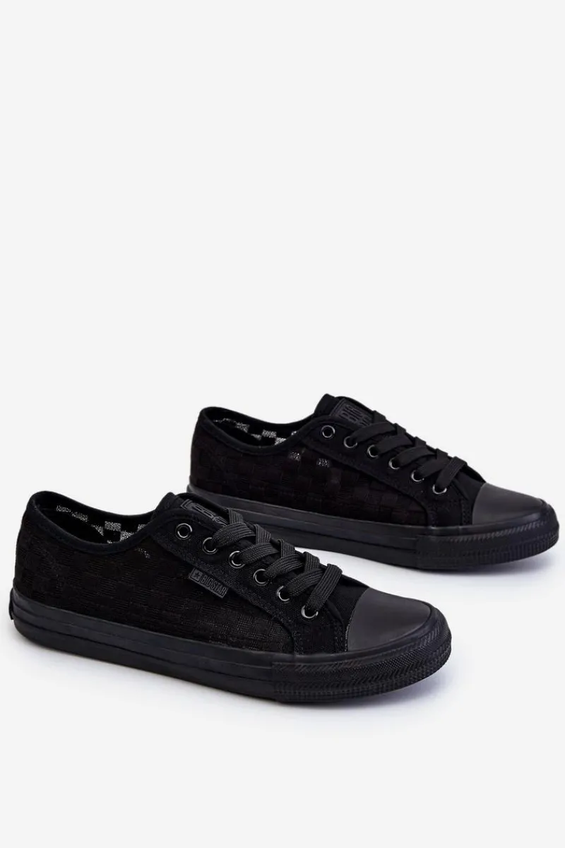 Sale Klasyczne Niskie Trampki Big Star LL274072 Czarne Damskie Trampki Damskie Big Star|Trampki Damskie Niskie