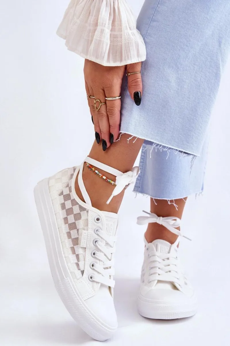 Trampki Damskie Big Star|Trampki Damskie Niskie>Big Star Shoes Klasyczne Niskie Trampki Big Star LL274071 Białe