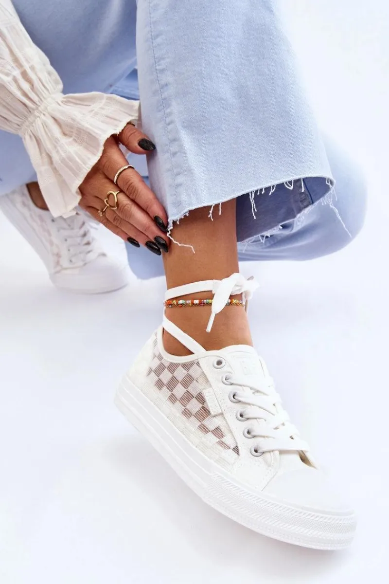 Trampki Damskie Big Star|Trampki Damskie Niskie>Big Star Shoes Klasyczne Niskie Trampki Big Star LL274071 Białe