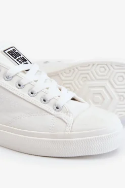 Discount Klasyczne Niskie Trampki Big Star LL274091 Białe Damskie Trampki Damskie Big Star|Trampki Damskie Niskie