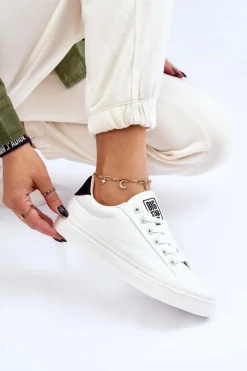 Discount Klasyczne Niskie Trampki Big Star LL274091 Białe Damskie Trampki Damskie Big Star|Trampki Damskie Niskie