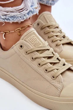 Clearance Big Star Shoes Klasyczne Niskie Trampki Big Star LL274094 Beżowe