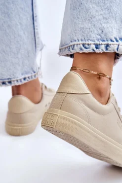 Clearance Big Star Shoes Klasyczne Niskie Trampki Big Star LL274094 Beżowe