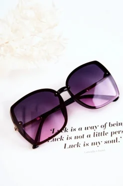 Okulary>Boto Klasyczne Okulary Przeciwsłoneczne V160023 Czarno-Różowe