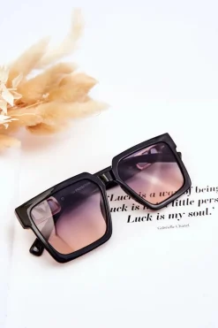 Okulary>Boto Klasyczne Okulary Przeciwsłoneczne V110063 Czarne Gradient Niebiesko-Różowy