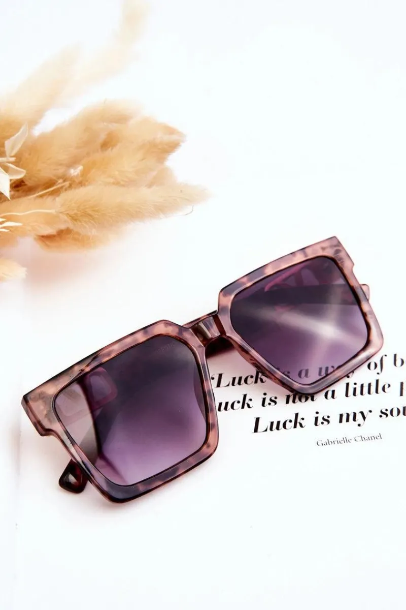 Discount Klasyczne Okulary Przeciwsłoneczne V110063 Leopard Nude Okulary