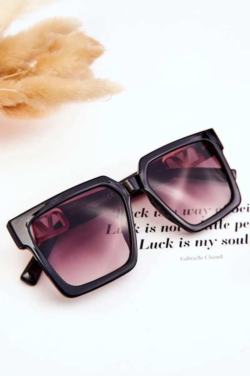 Hot Klasyczne Okulary Przeciwsłoneczne V110063 Czarne Gradient Brązowy Okulary