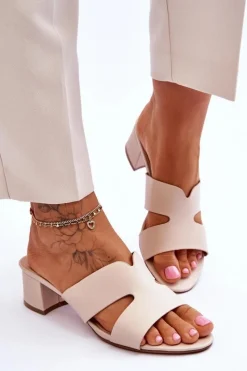 Klapki Na Obcasie|Klapki Damskie Klasyczne><noscript><img width=