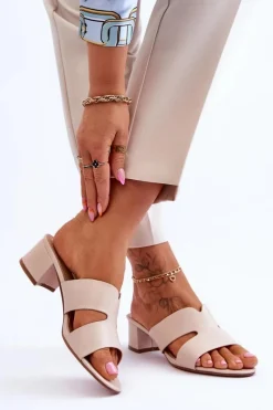 Klapki Na Obcasie|Klapki Damskie Klasyczne><noscript><img width=